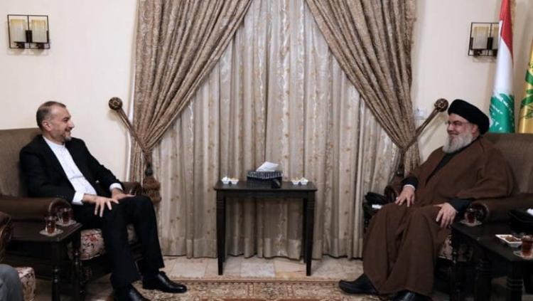 السيد نصر الله وعبد اللهيان بحثا تطورات المنطقة خصوصاً بعد عملية طوفان الأقصى والعدوان الإسرائيلي ‏المتواصل على غزة