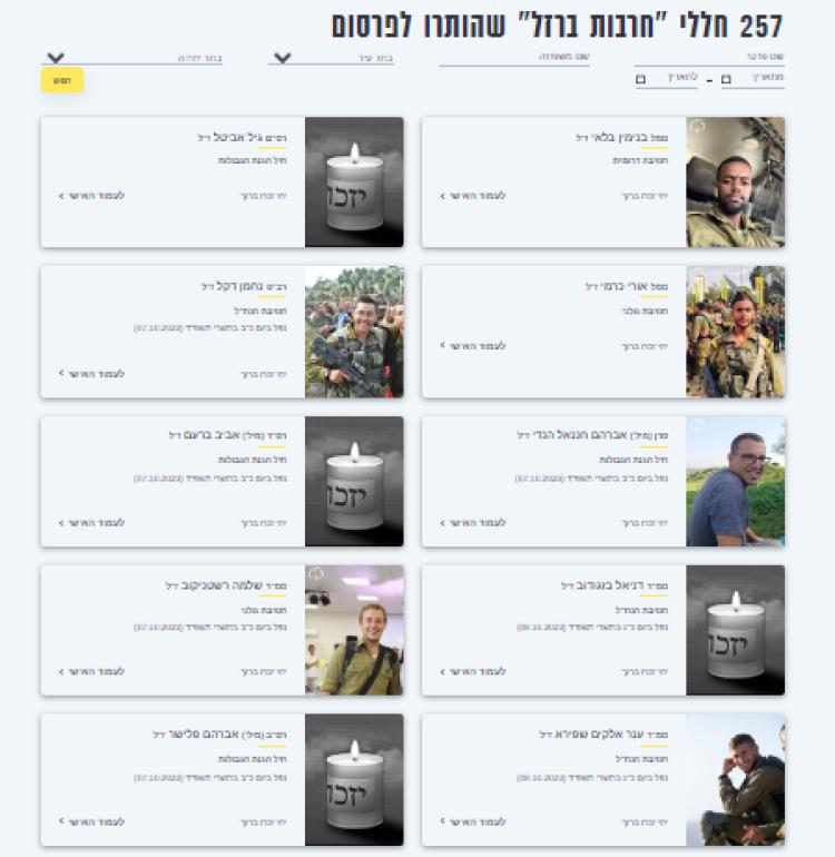 الجيش الإسرائيلي ينشر اليوم أسماء 31 جنديا إضافيا قتلوا مؤخرا ليصل العدد إلى 257 جندي